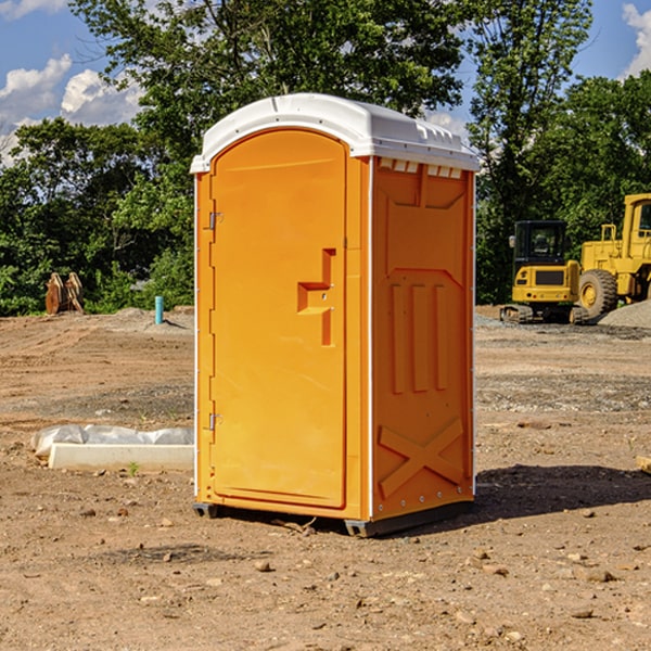 how often are the portable toilets cleaned and serviced during a rental period in Rose Lodge OR